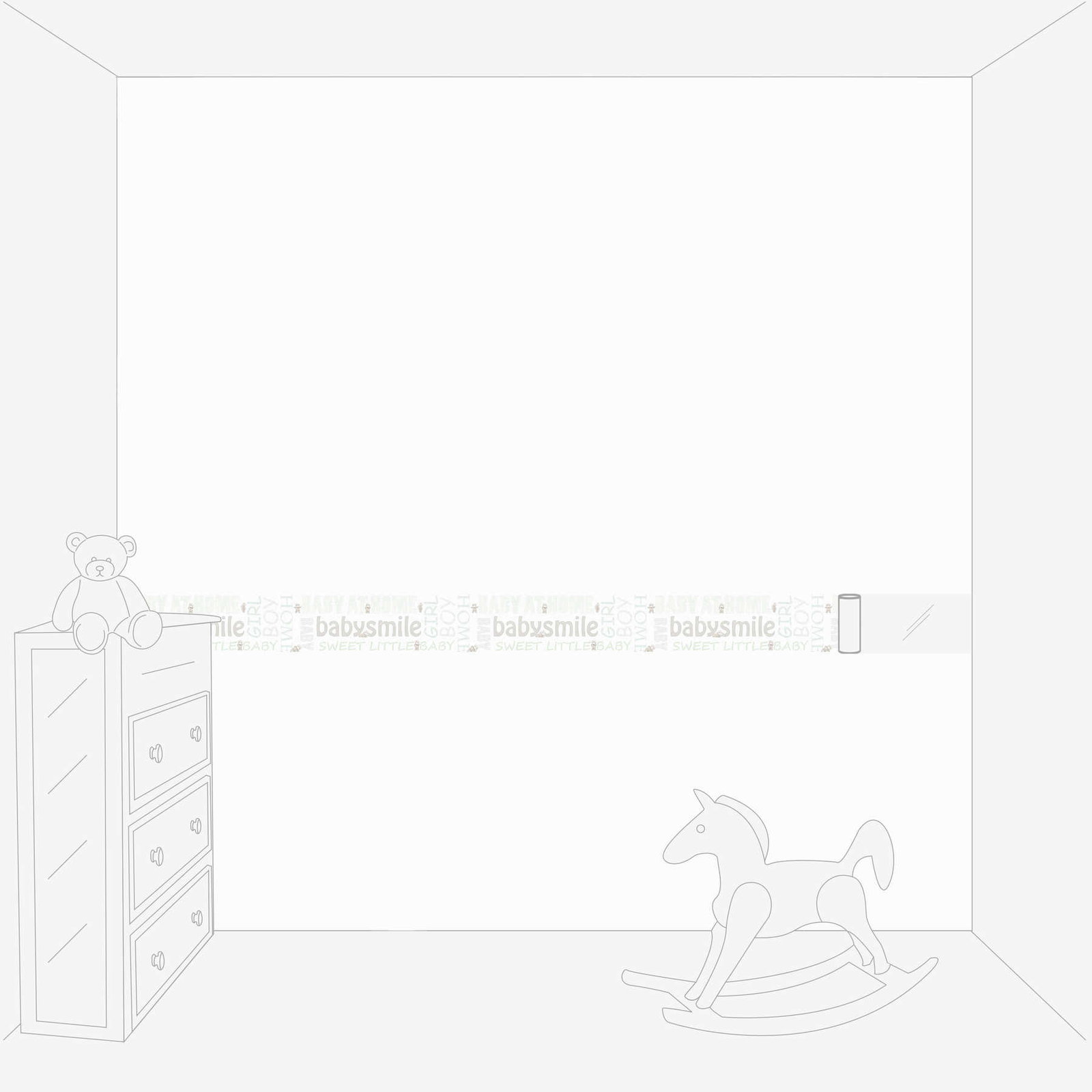 Tapeedibordüür – dekoratiivne motiiv – Roheline, Metallikvärv, Valge – 358481 - Image 2