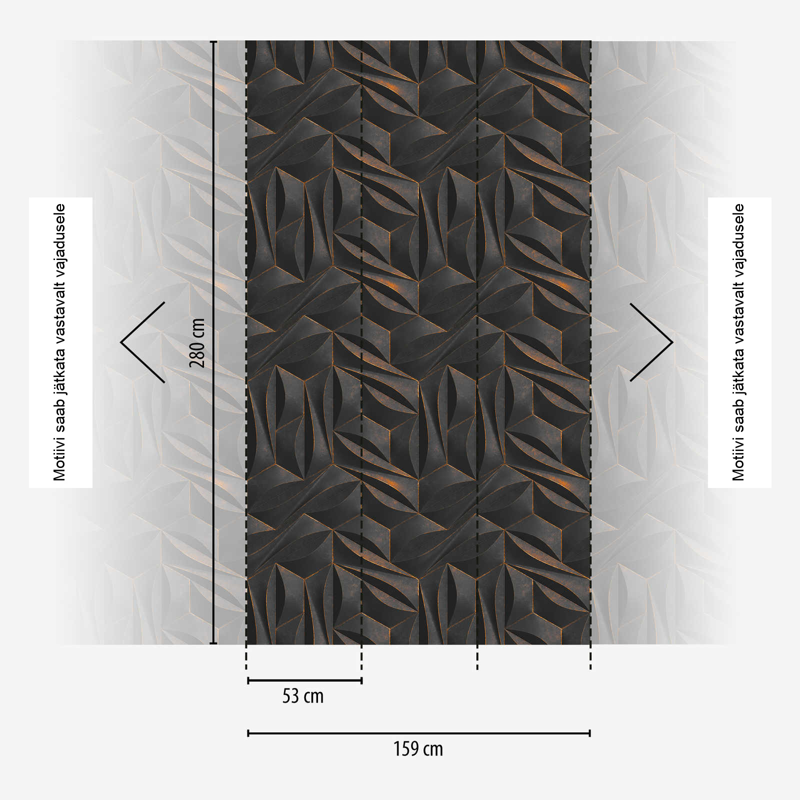Antratsiithall 3D-efektiga fliistapeet – 391791 - Image 4