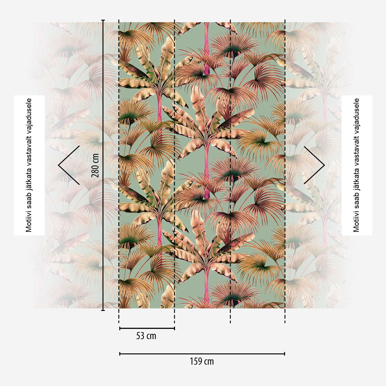 Sinine troopilise mustriga fliistapeet – 391832 - Image 4