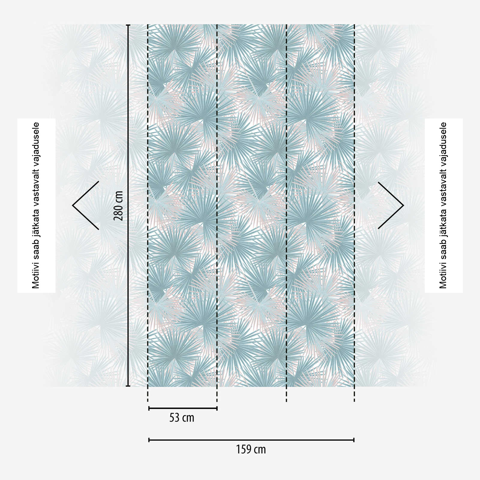 Sinine troopilise mustriga fliistapeet – 391843 - Image 4