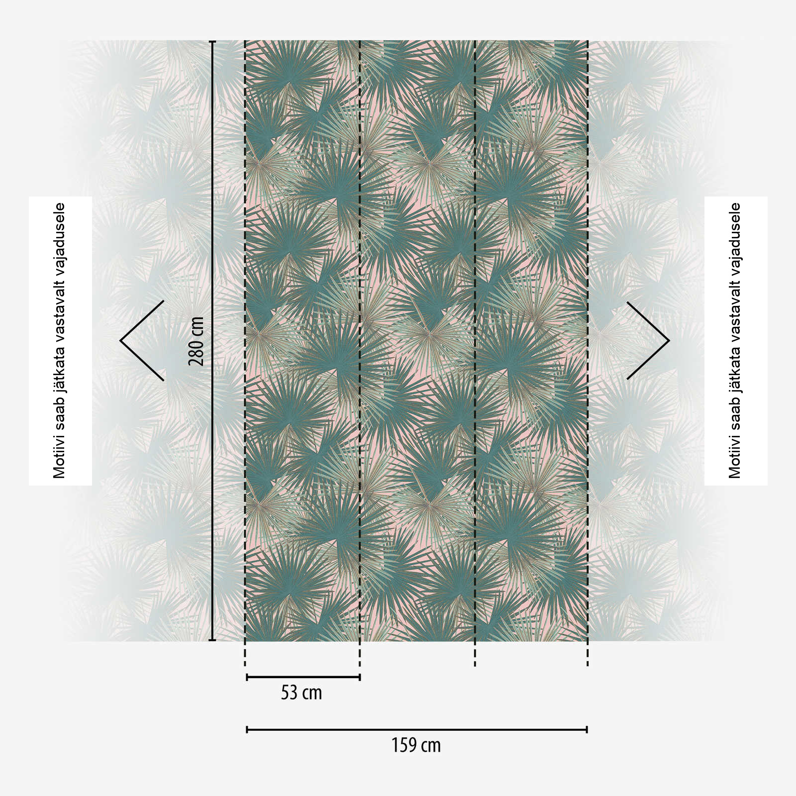 Roheline troopilise mustriga fliistapeet – 391844 - Image 4