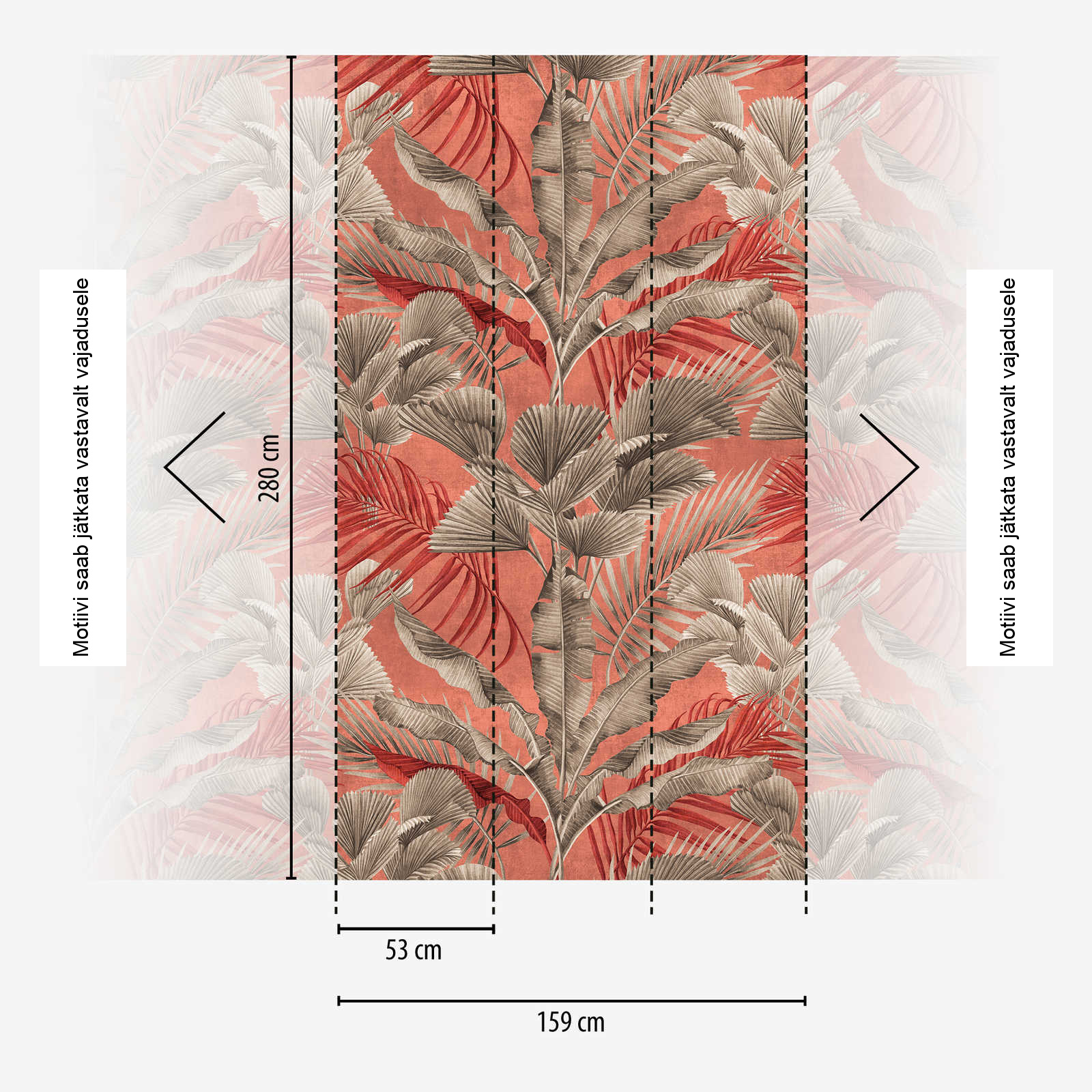 Roosa troopilise mustriga fliistapeet – 391854 - Image 4
