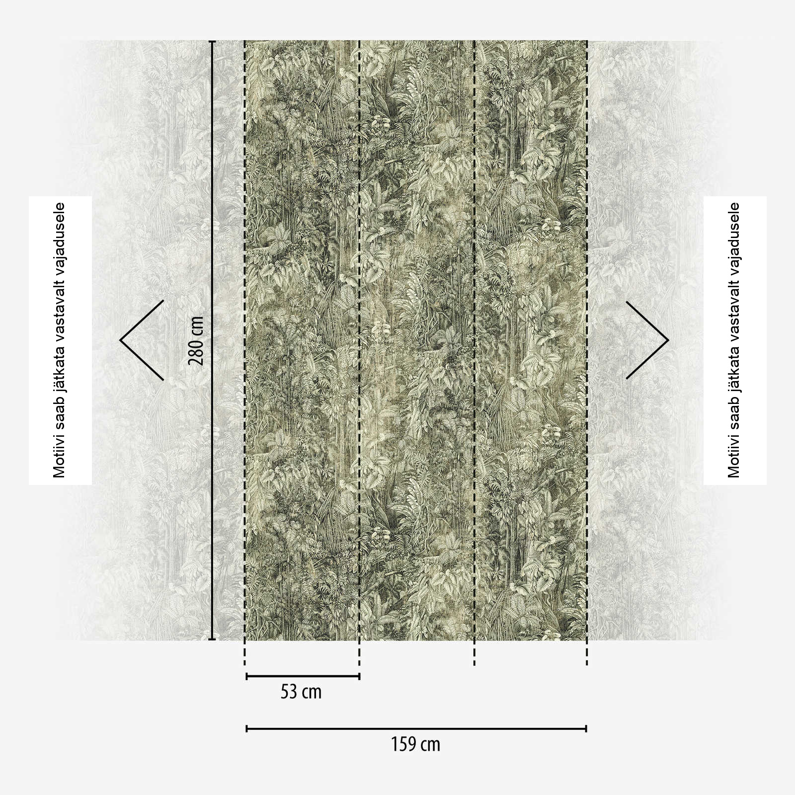 Roheline lillemustriga fliistapeet Livingwalls The Wall II – 393131 - Image 3