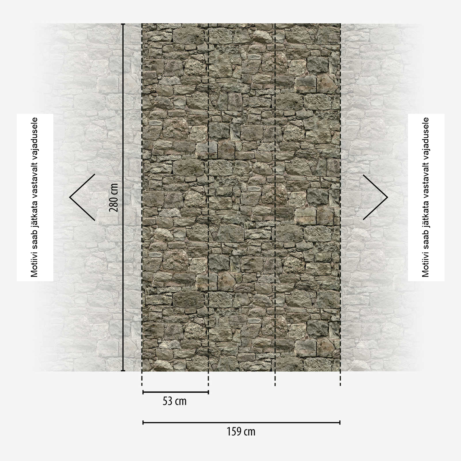 Hall loodusmustriga fliistapeet Livingwalls The Wall II – 393171 - Image 3