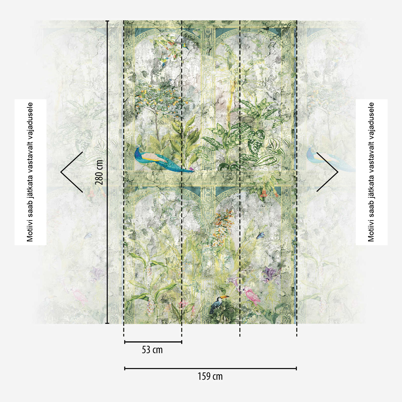 Roheline loodusmustriga fliistapeet Livingwalls The Wall II – 393321 - Image 4