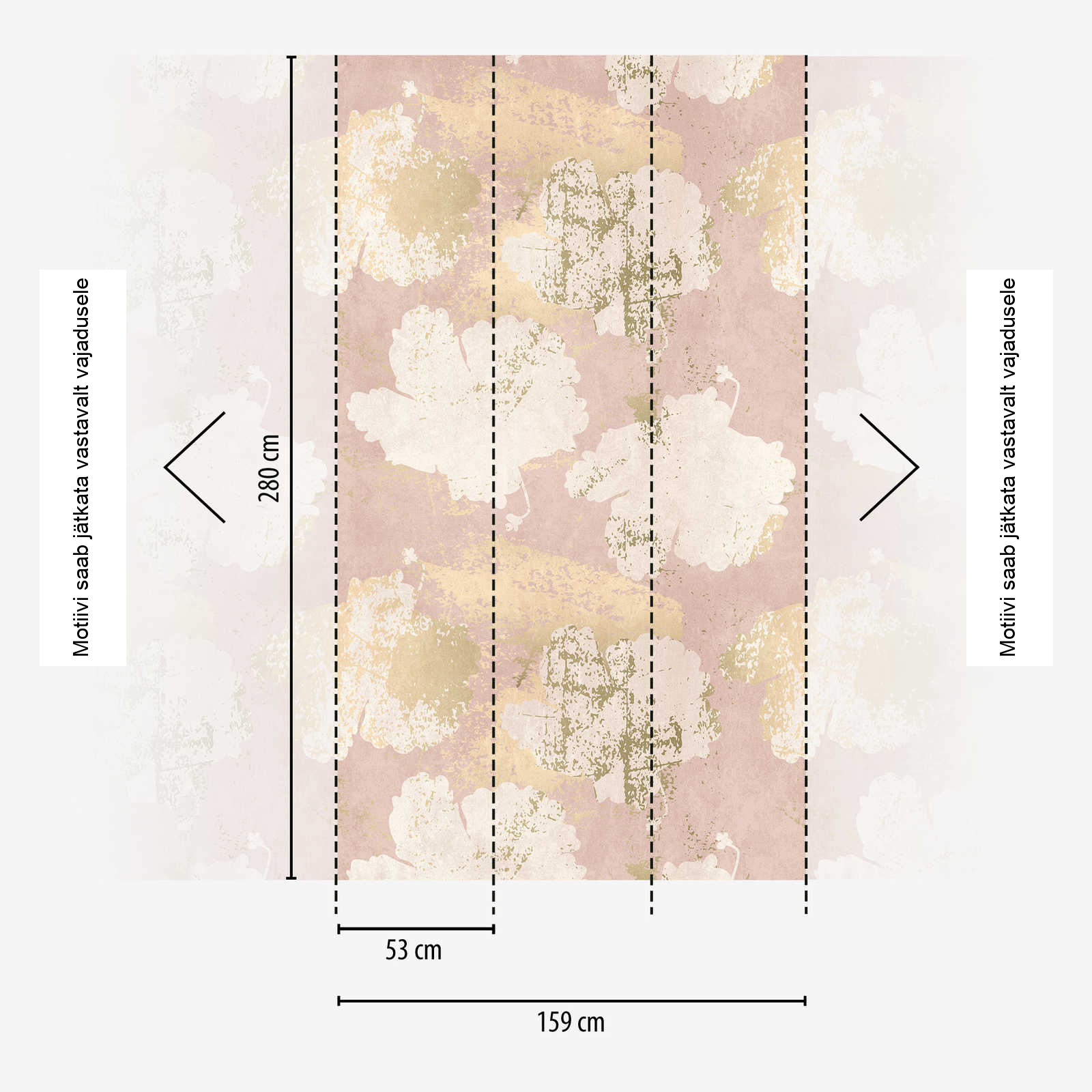 Roosa lillemustriga fliistapeet Livingwalls THE WALL III – 398381 - Image 4
