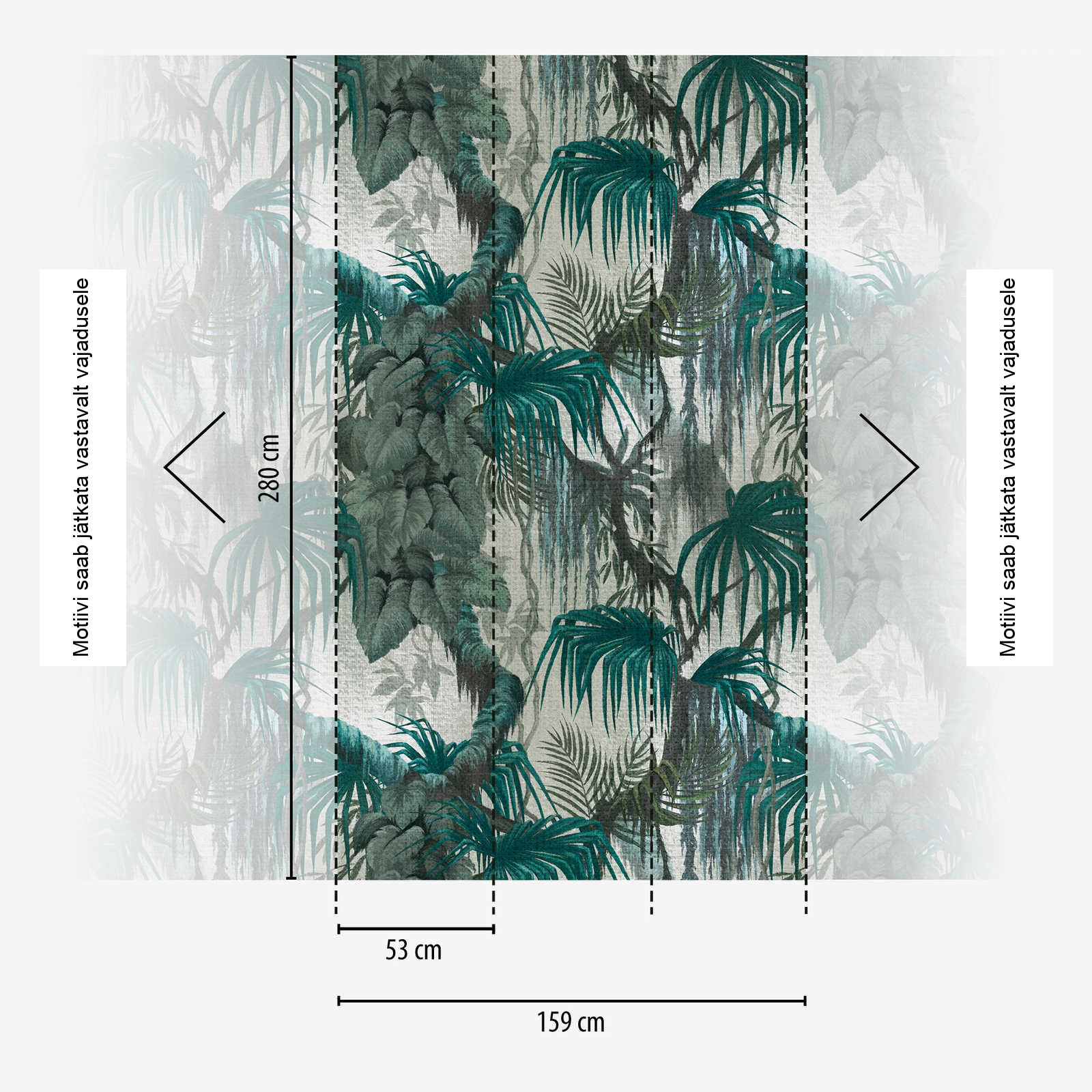 Roheline troopilise mustriga fliistapeet Livingwalls THE WALL III – 398651 - Image 4