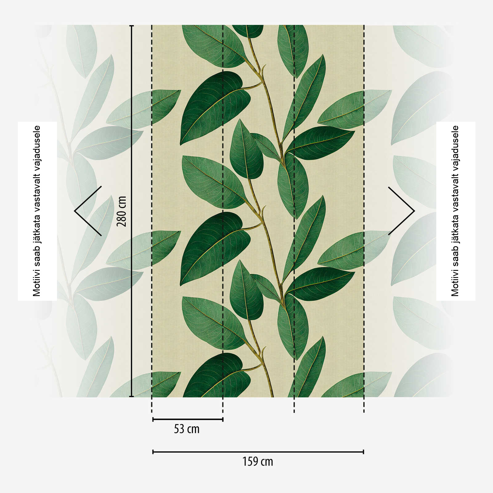 Roheline lehemustriga fliistapeet Livingwalls THE WALL III – 398661 - Image 4