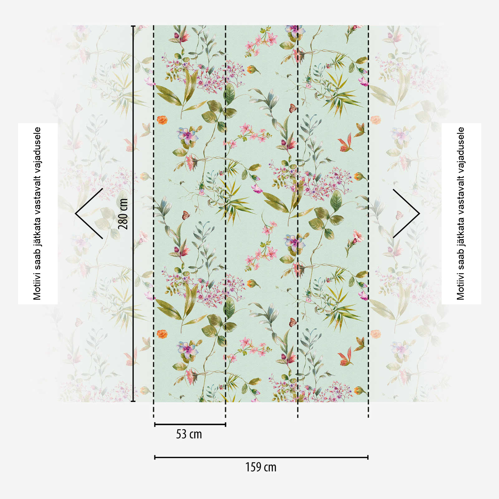 Sinine lillemustriga fliistapeet Livingwalls THE WALL III – 398811 - Image 4