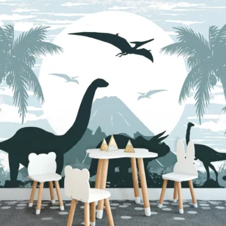 Sinised dinosaurused – fototapeet 14009