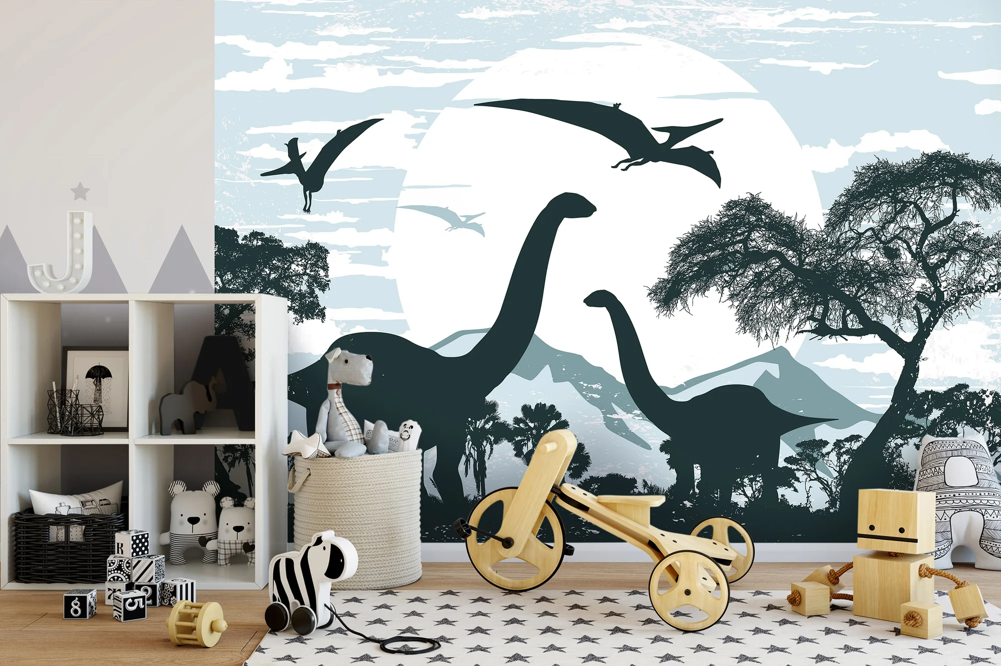 Sinised dinosaurused – fototapeet 14010