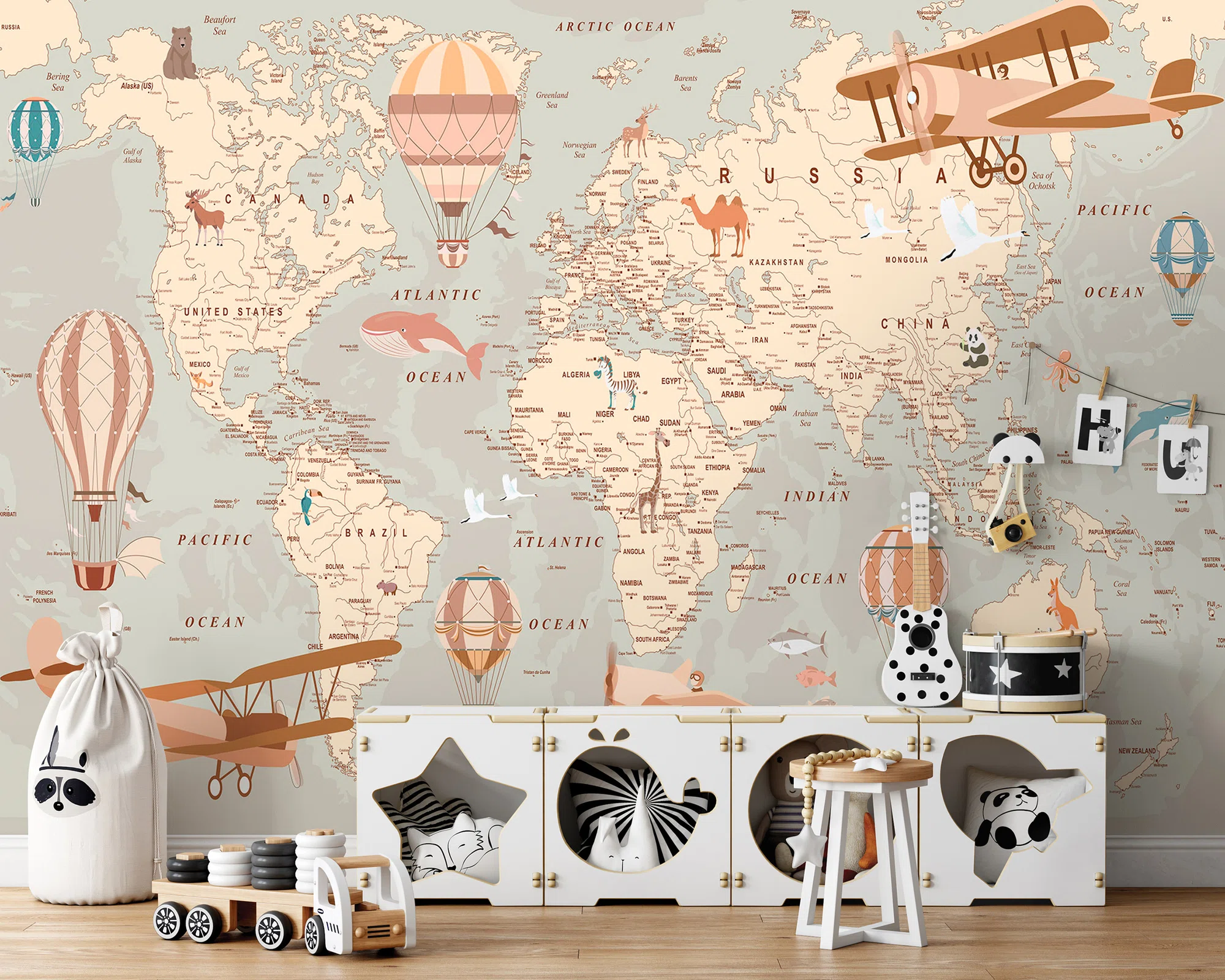 Laste maailmakaart – fototapeet 14038