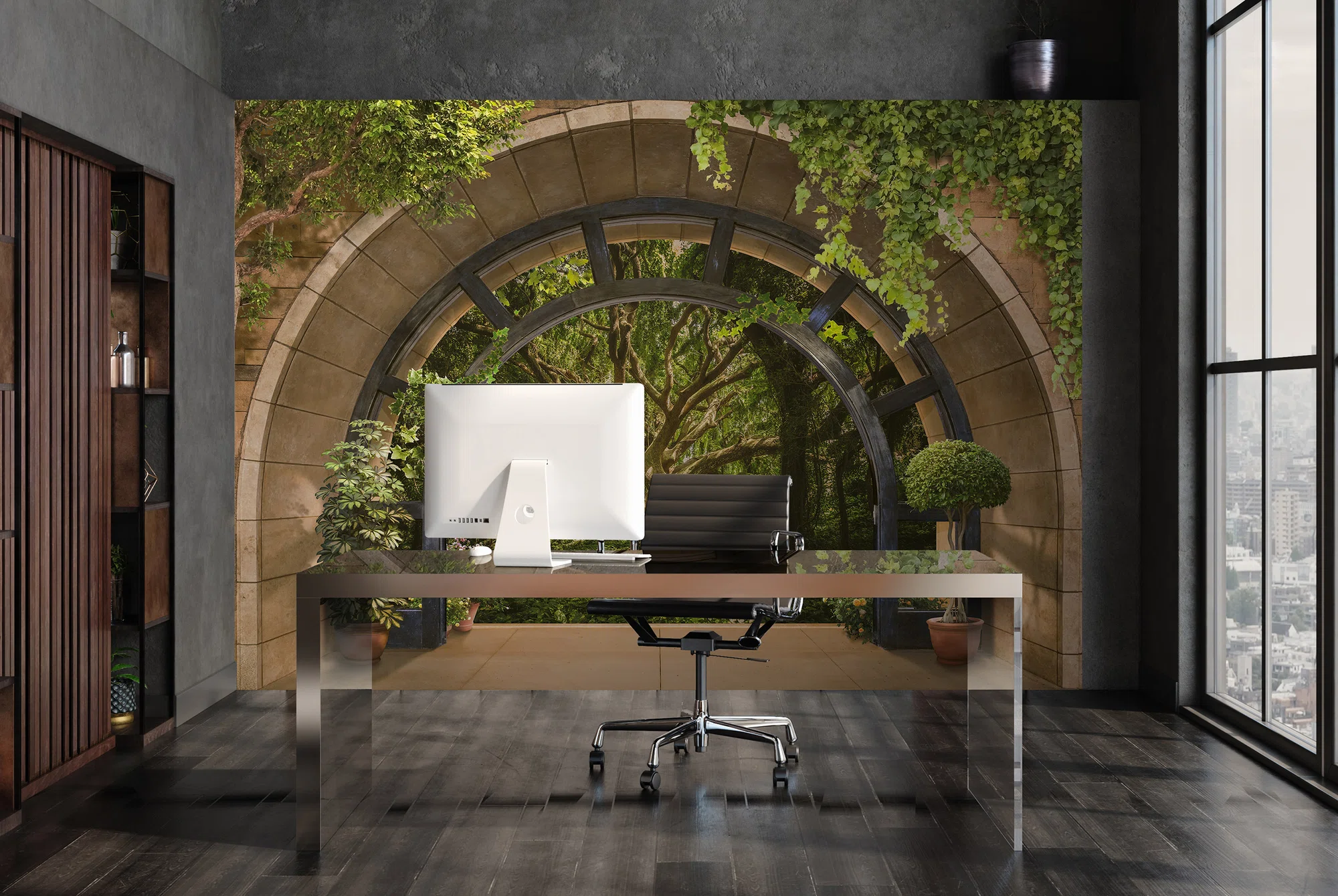 Tumerohelised botaanilised lehed – fototapeet 14090 - Image 3