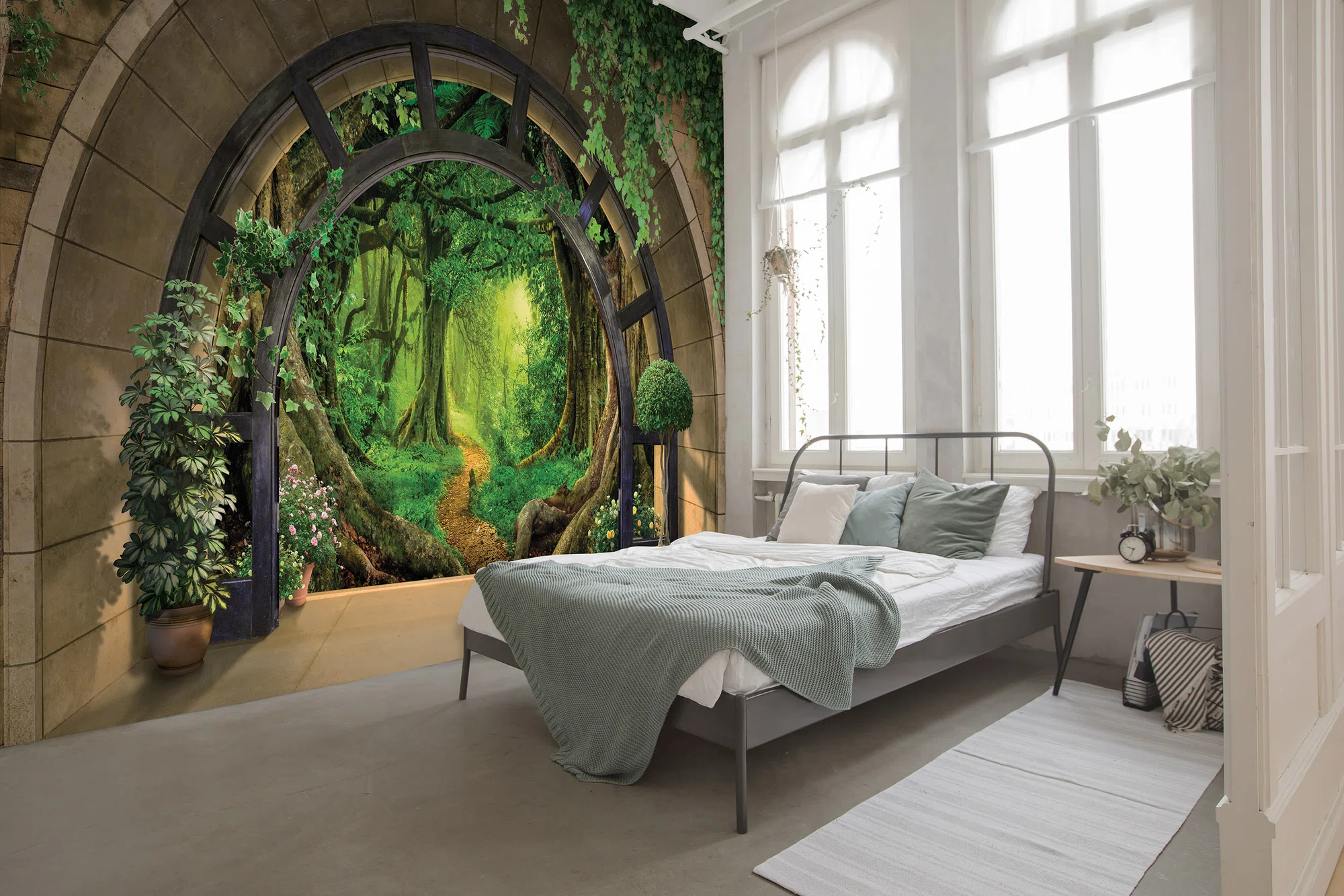 Tumerohelised botaanilised lehed – fototapeet 14093 - Image 2