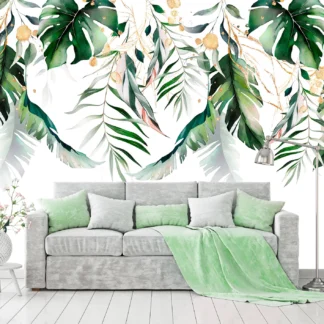 Tumerohelised monstera lehed – fototapeet 14128