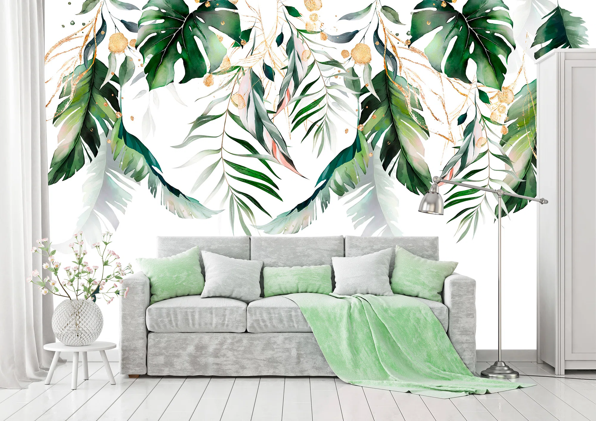 Tumerohelised monstera lehed – fototapeet 14128