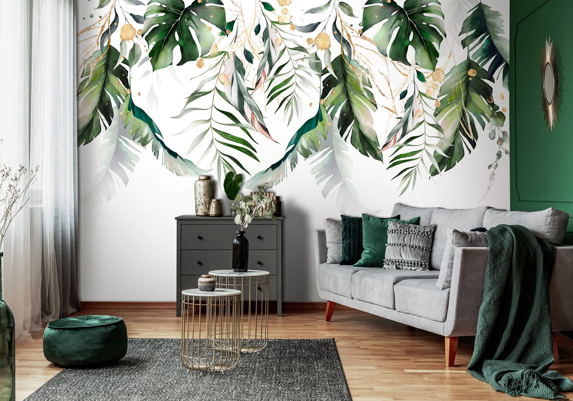 Tumerohelised monstera lehed – fototapeet 14128 - Image 3