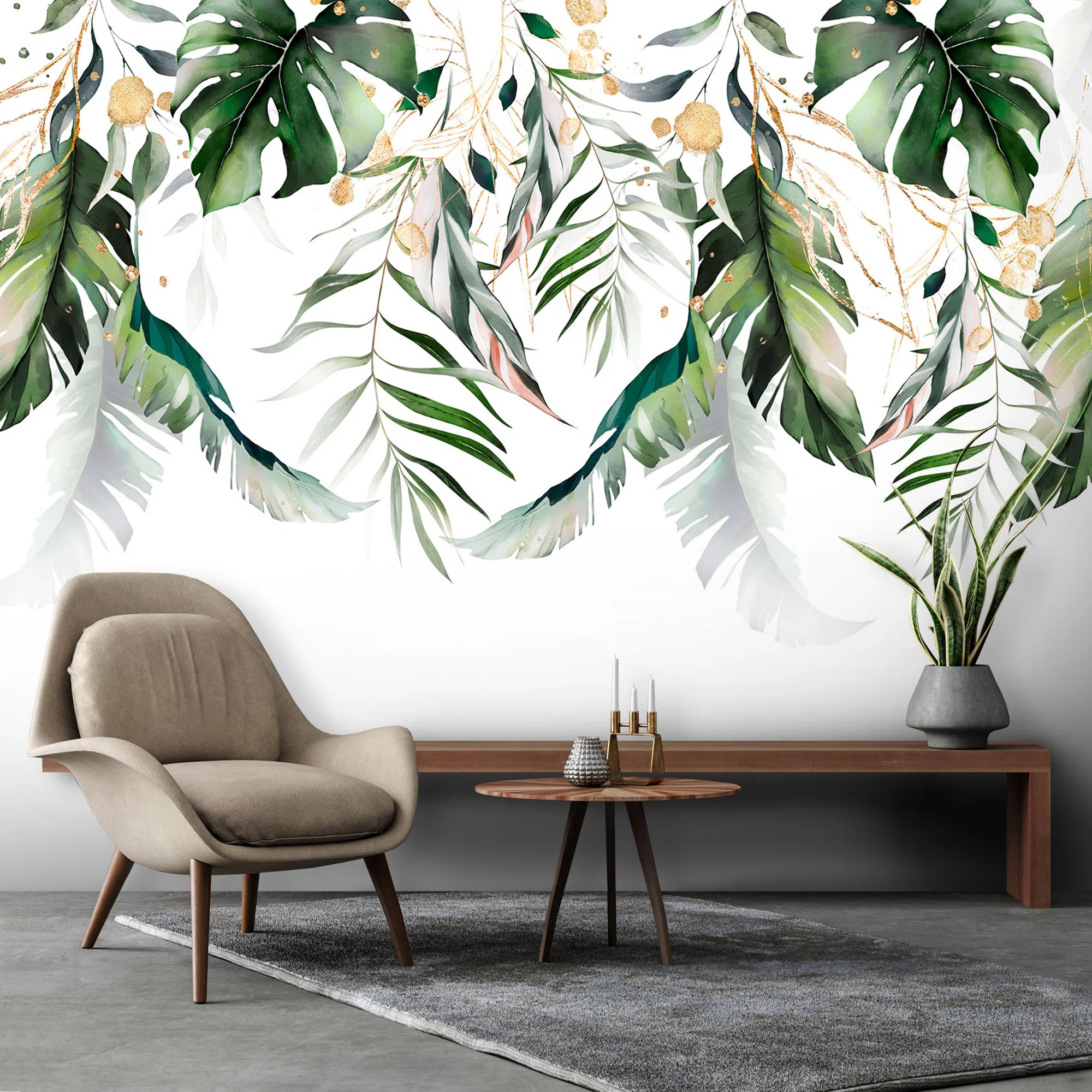 Tumerohelised monstera lehed – fototapeet 14128 - Image 4