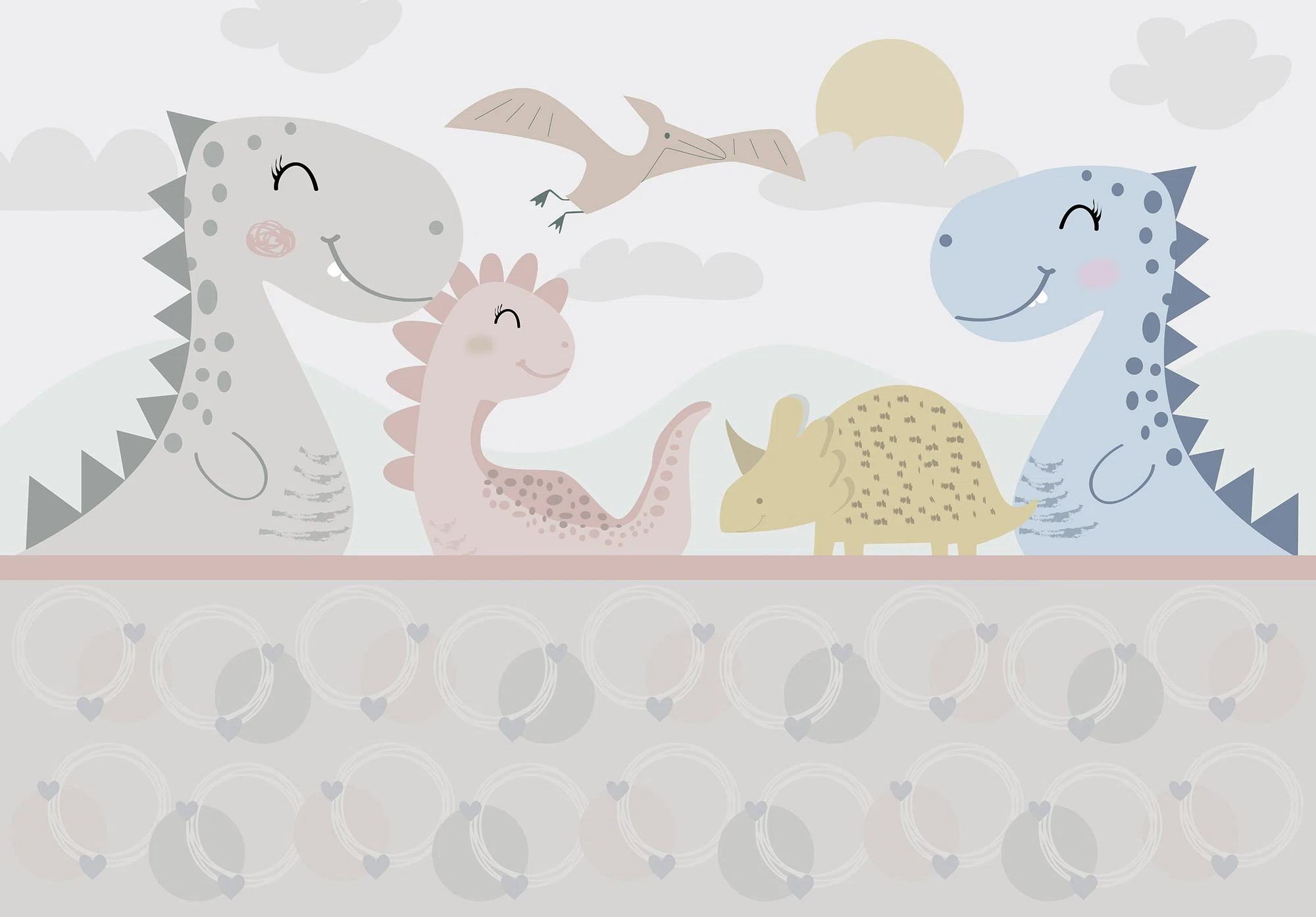 Pastelsed dinosaurused – fototapeet 14164 - Image 6