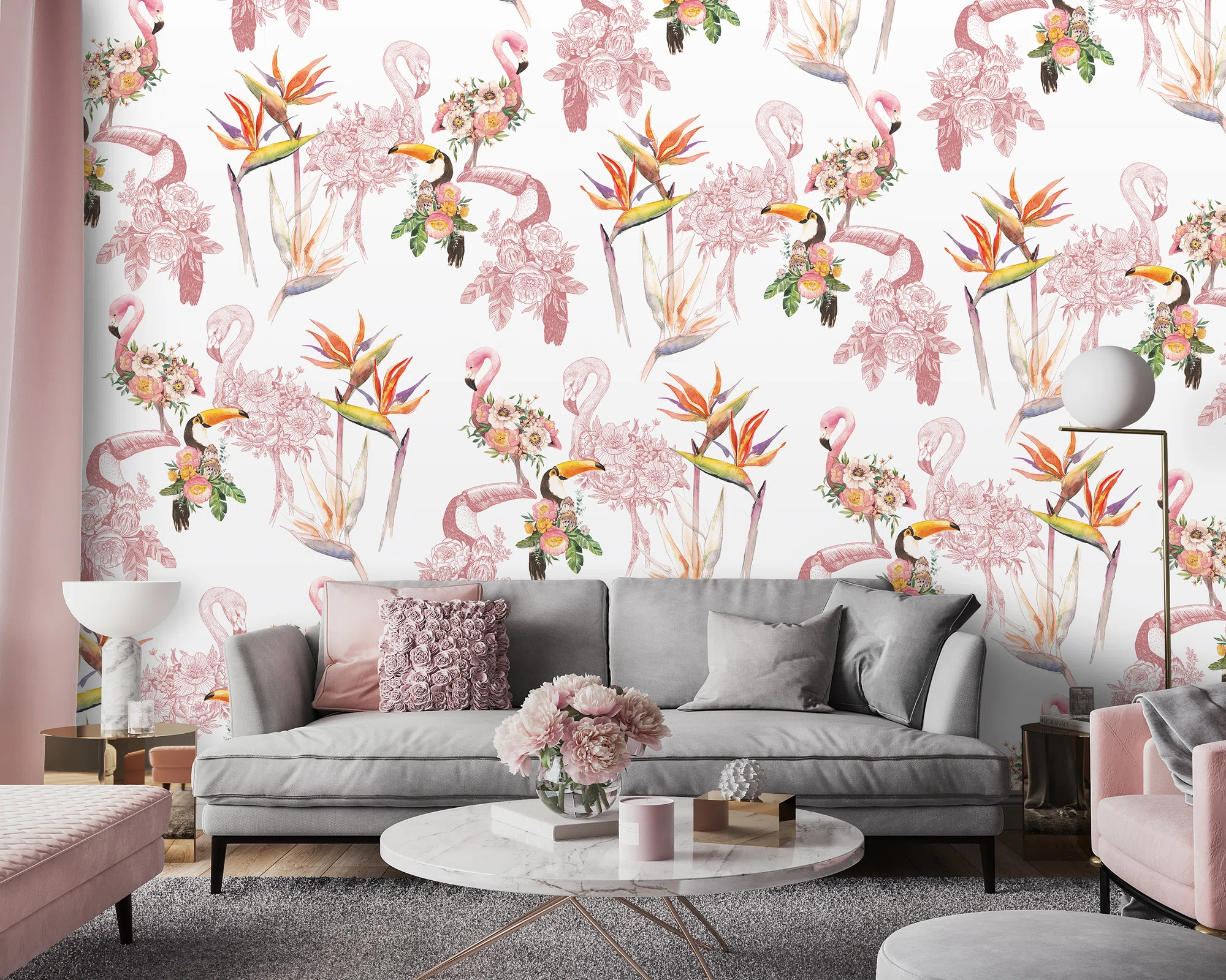 Flamingod troopikas – fototapeet 14170 - Image 2