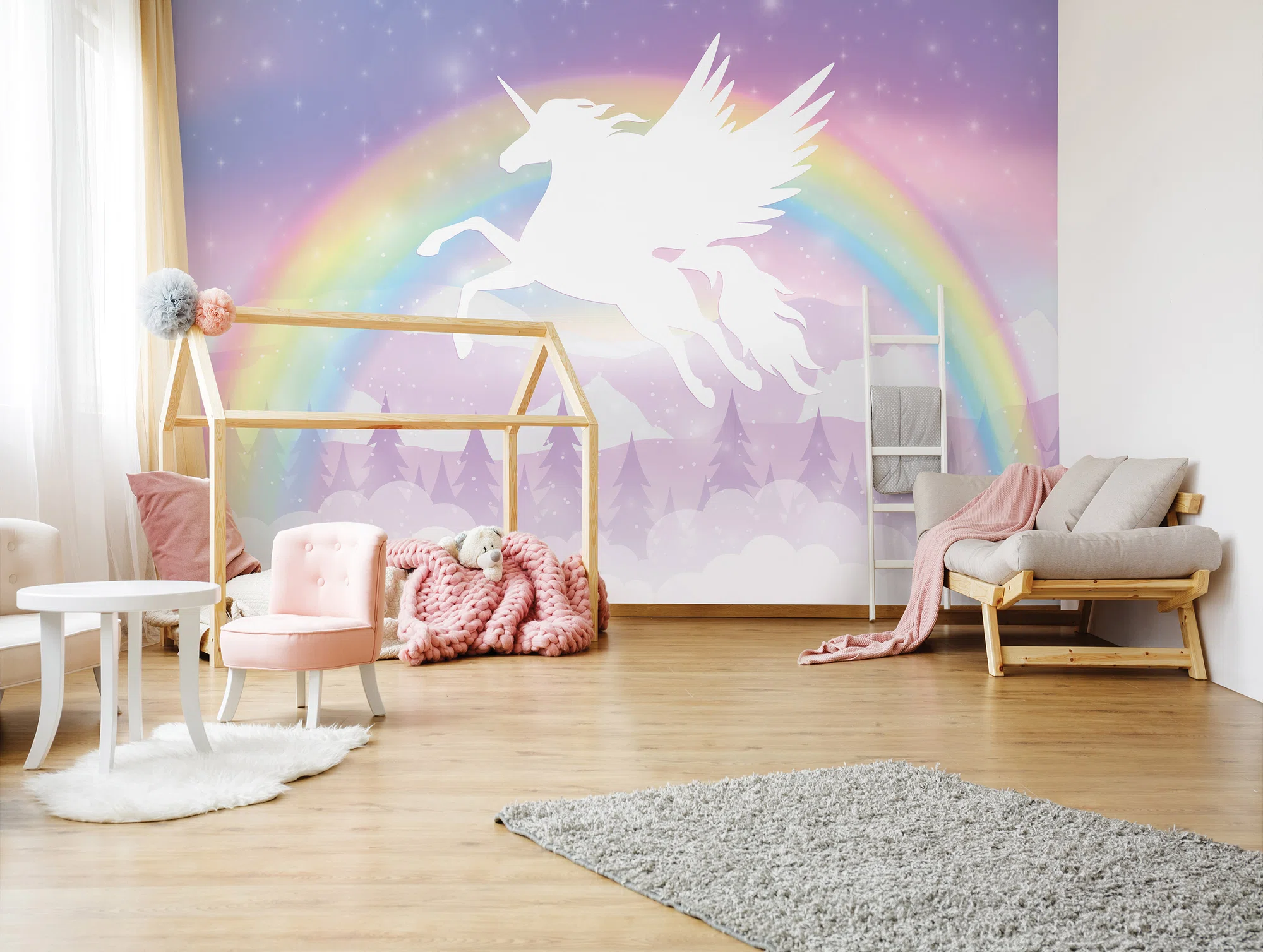 Roosad ükssarvikud – fototapeet 14172 - Image 3