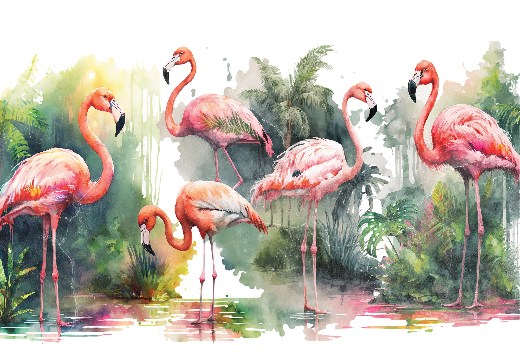 Flamingod troopikas – fototapeet 14558 - Image 6