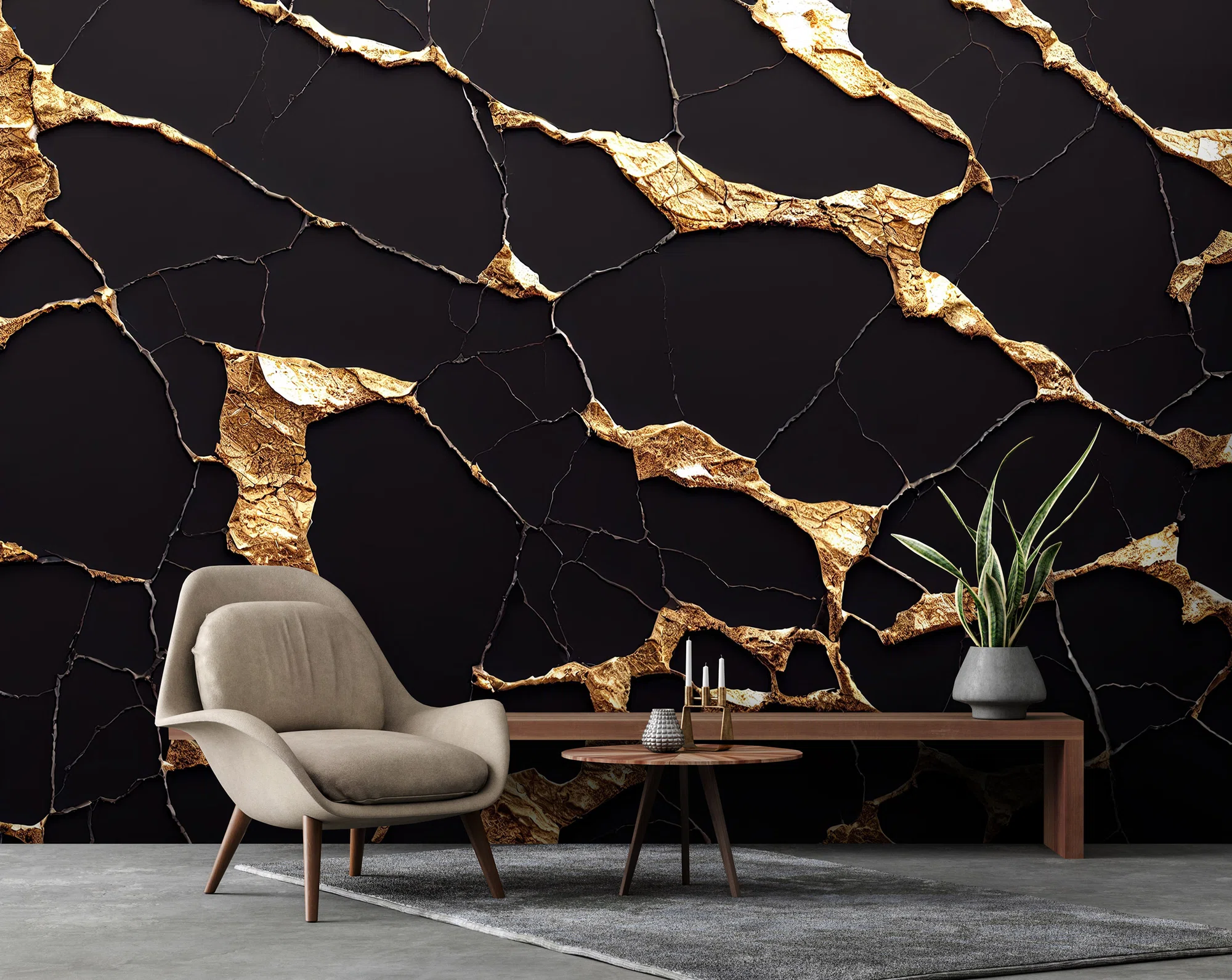 Kuldne marmor – fototapeet 14574 - Image 3