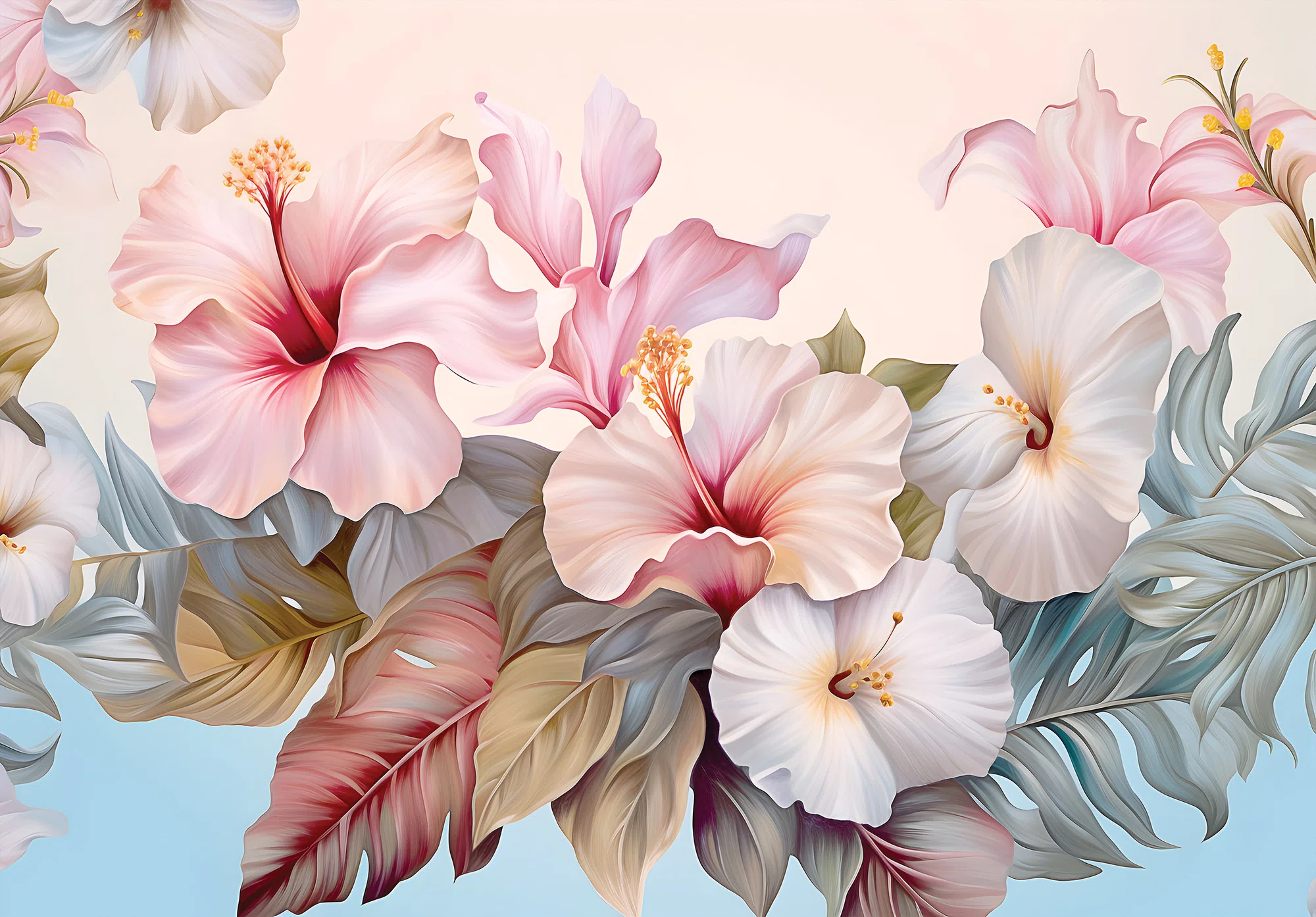Pastelne lillekompositsioon – fototapeet 14665 - Image 6