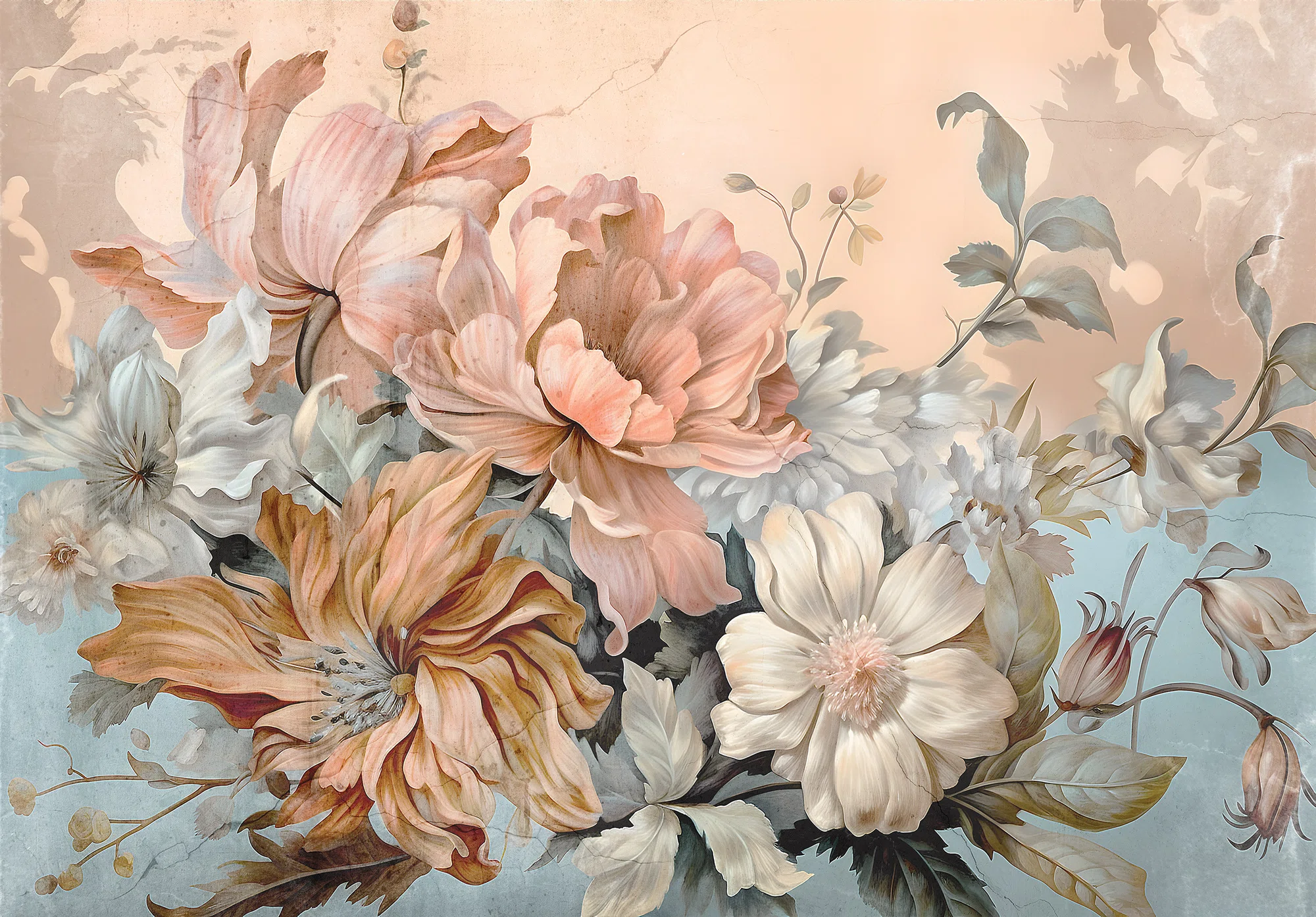 Pastelne lillekompositsioon – fototapeet 14667 - Image 6