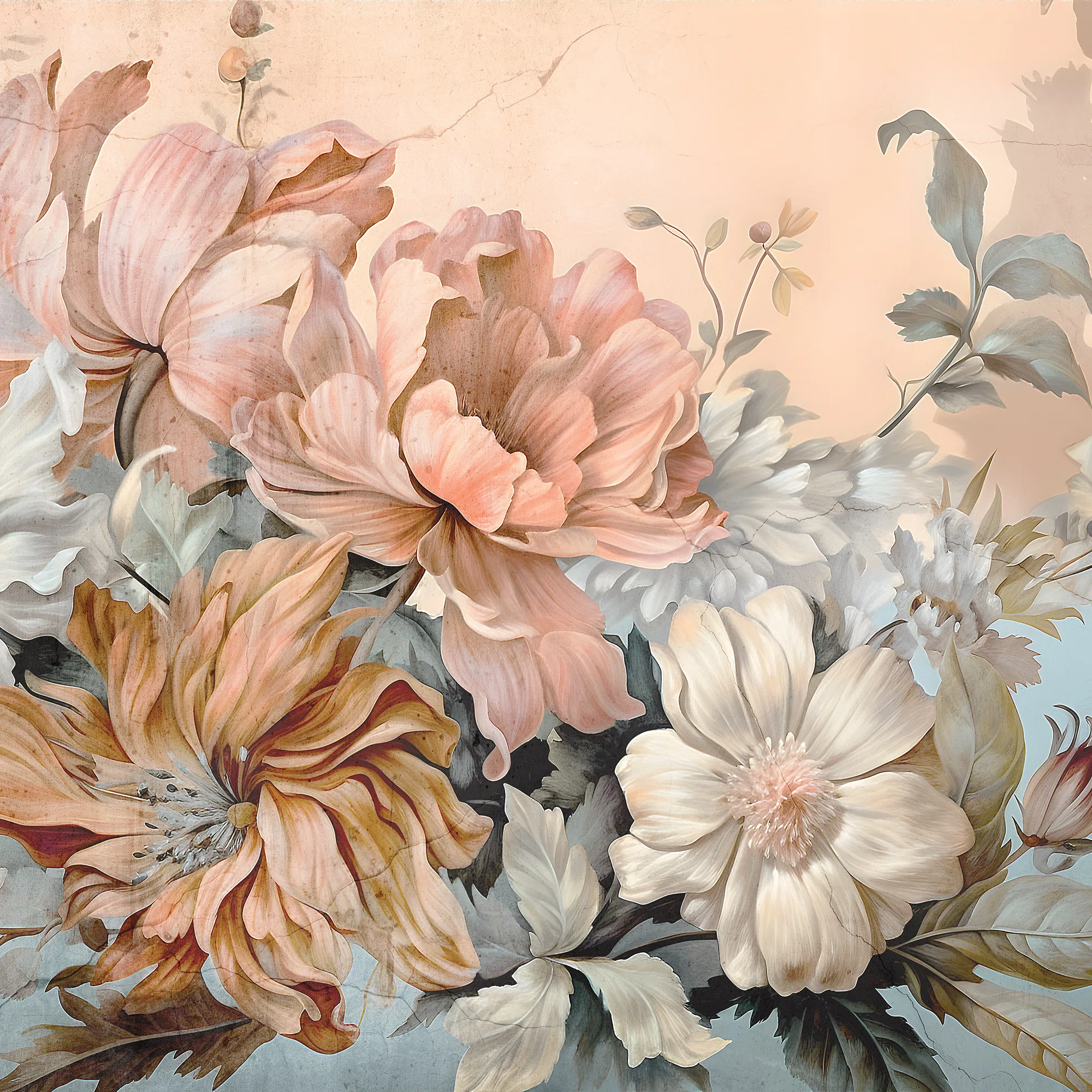 Pastelne lillekompositsioon – fototapeet 14667 - Image 5