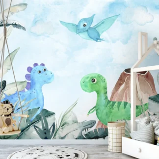 Pastelsed dinosaurused – fototapeet 14678