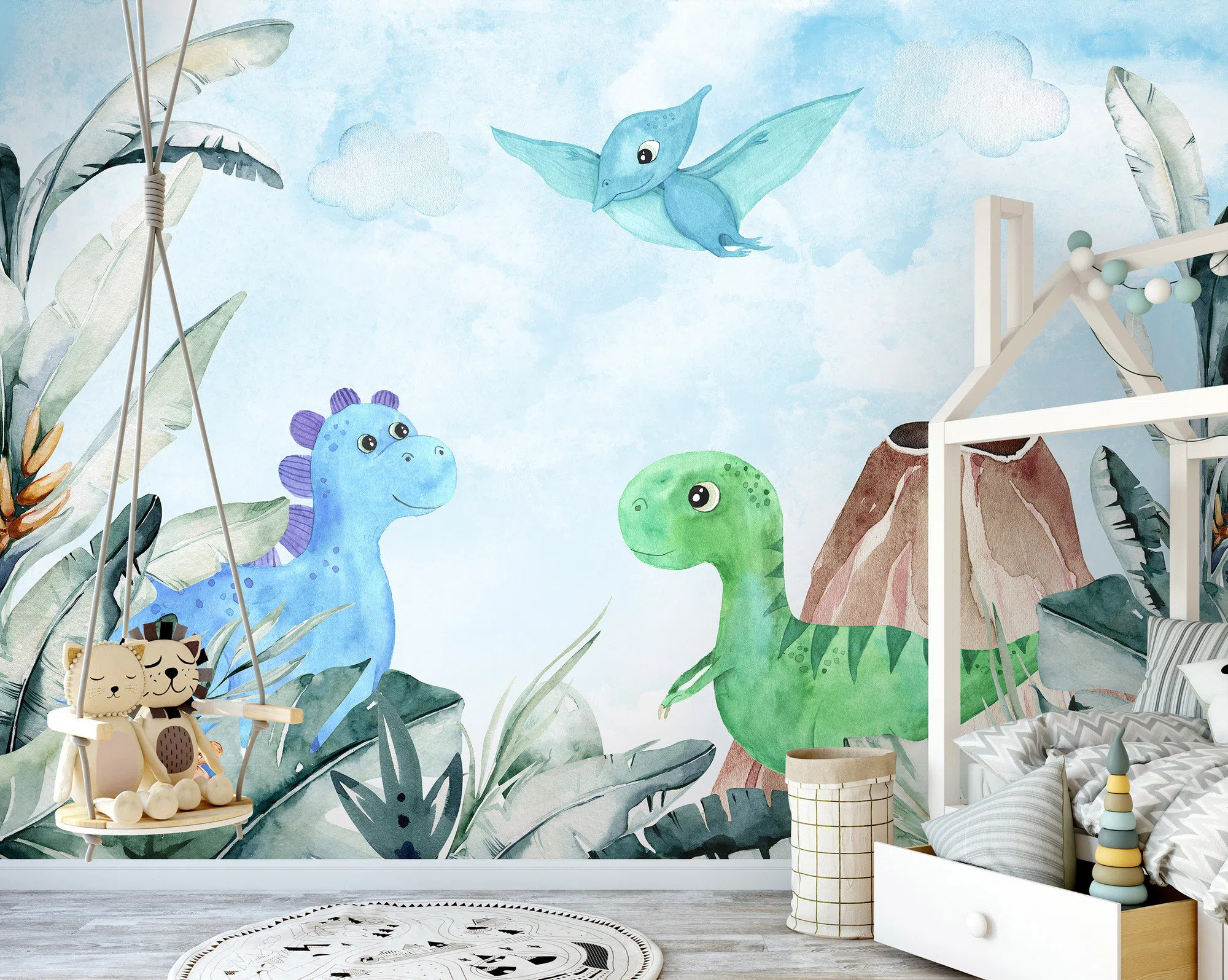 Pastelsed dinosaurused – fototapeet 14678