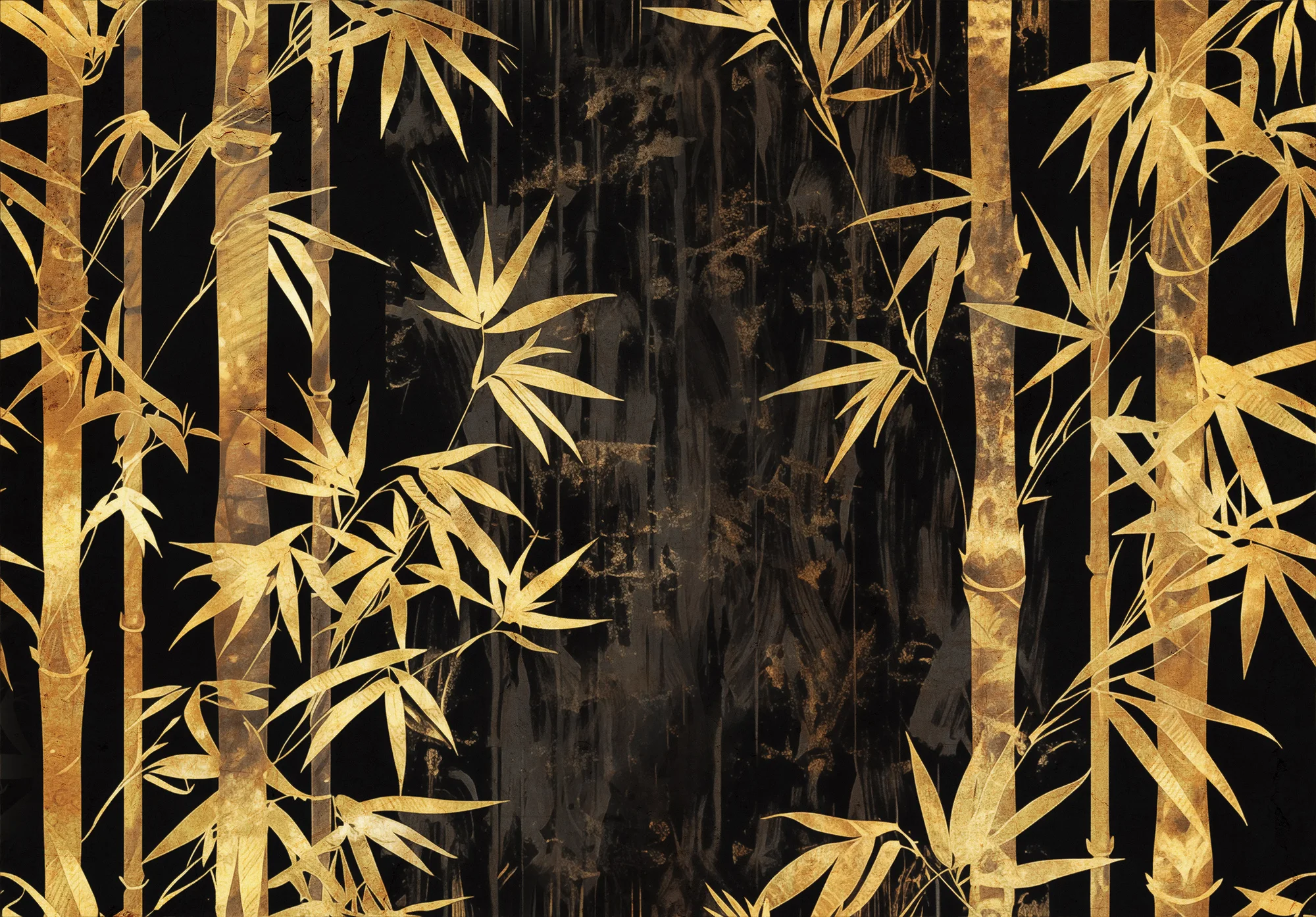 Kuldsed bambusevarred – fototapeet 15143 - Image 2