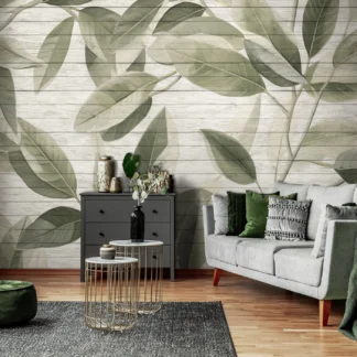 Suured lehed puitstruktuuril – fototapeet 15303