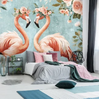 Roosad flamingod – fototapeet 15351