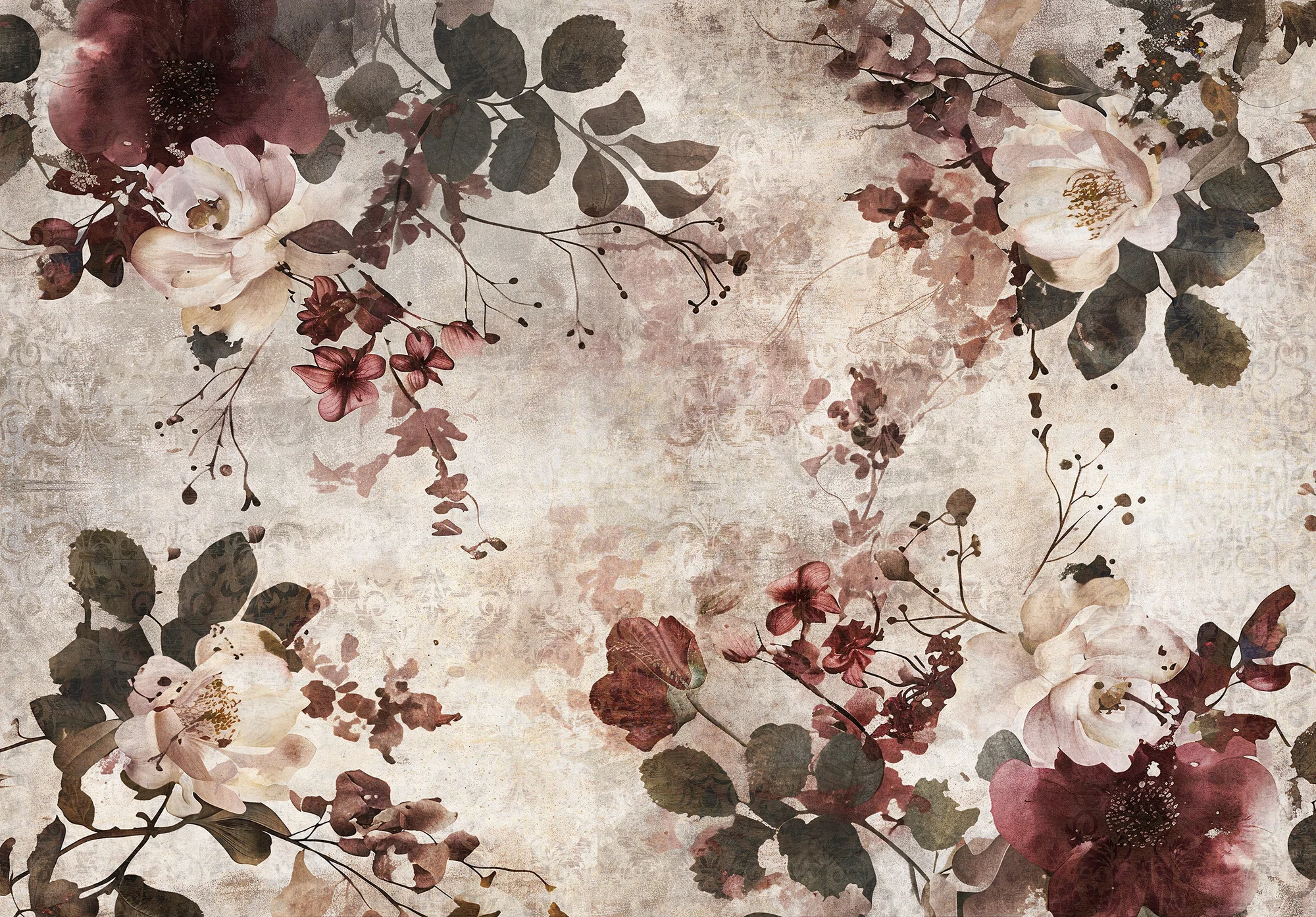 Burgundiapunased lilled – fototapeet 15355 - Image 2